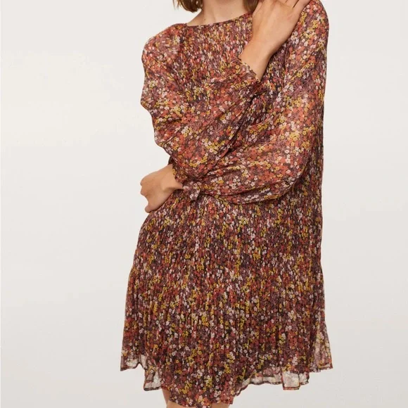 slim fit dress slacks MANGO BURGUNDY FLOWY PRINTED DRESS 7906  PEEKABOO.PK